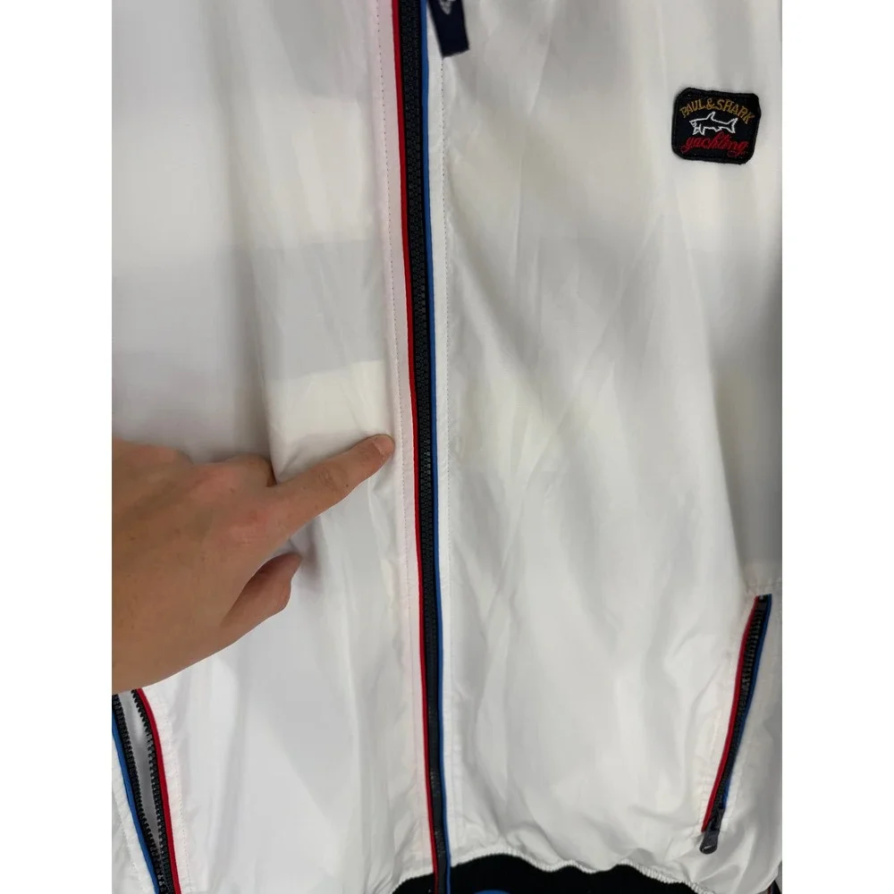Paul & Shark Yachting Reversible Bomber Jacket Navy White Striped Mens XL‎ Italy